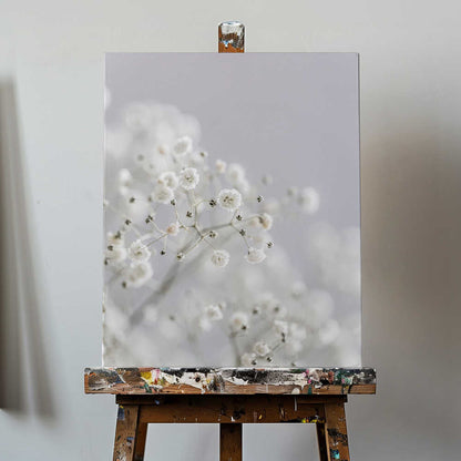 White Breath Flowers Canvas Print Wall Art 1X3108837 - ART FEVER - Art Fever