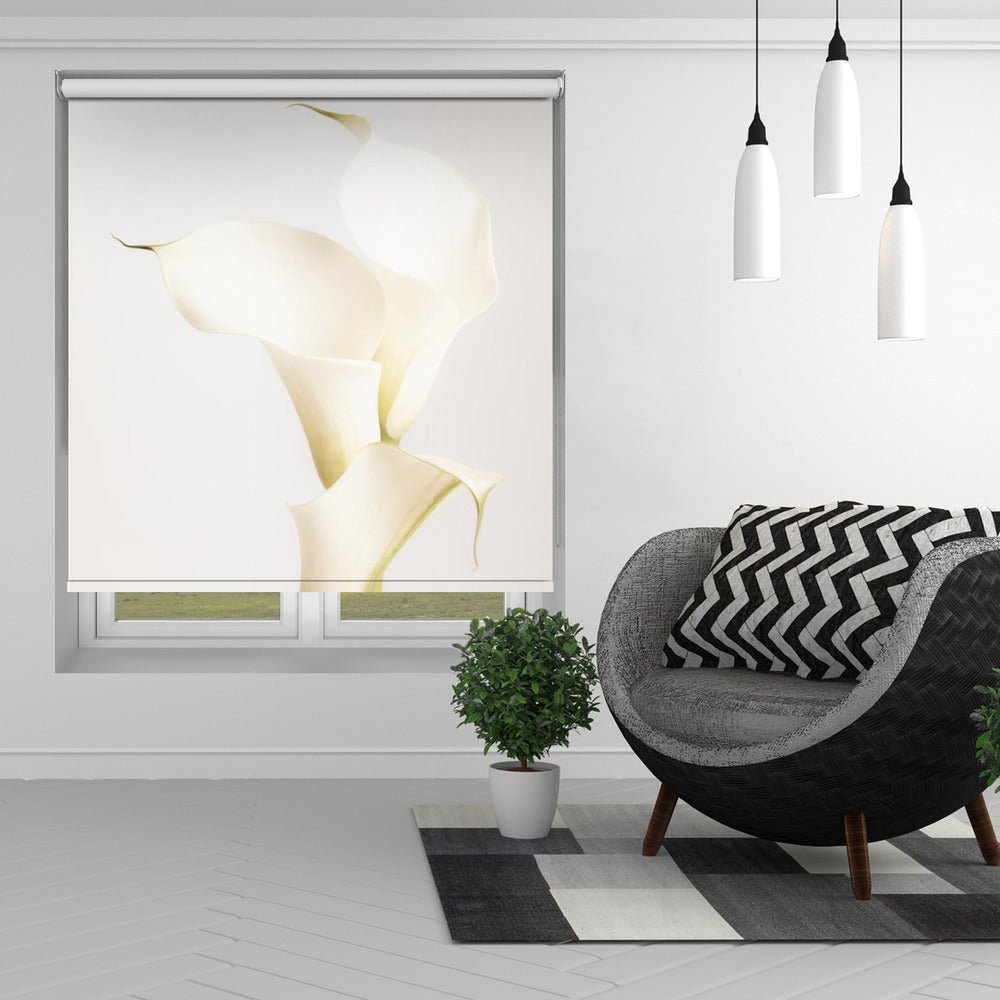 White Calla Lily No 3 Printed Picture Photo Roller Blind - 1X2130853 - Art Fever - Art Fever