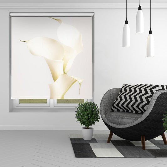 White Calla Lily No 3 Printed Picture Photo Roller Blind - 1X2130853 - Art Fever - Art Fever