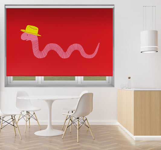 Wiggly Western Worm Kids Room Printed Picture Photo Roller Blind - 1X2665503 - Art Fever - Art Fever