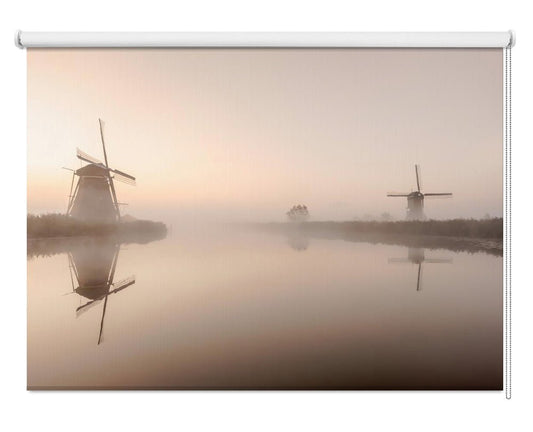 Windmills of the Netherlands Printed Picture Photo Roller Blind - 1X2351700 - Art Fever - Art Fever