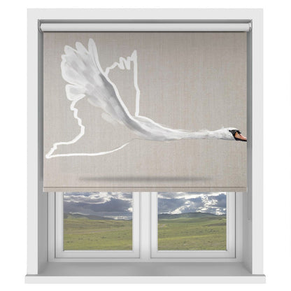 Winged One Swan Line Art Printed Picture Photo Roller Blind - 1X2618823 - Art Fever - Art Fever