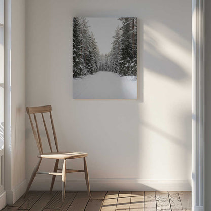 Winter Road Canvas Print Wall Art 1X3437130 - ART FEVER - Art Fever