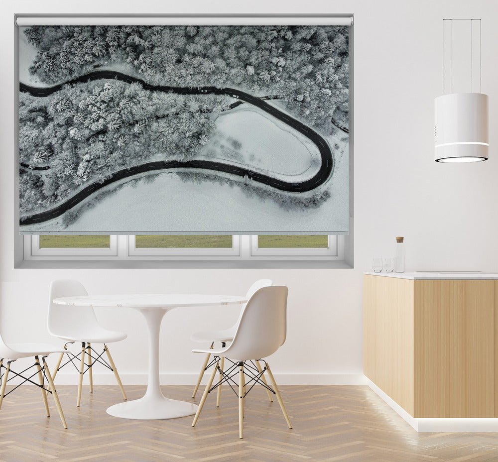 Winter road Printed Picture Photo Roller Blind - 1X3414077 - Art Fever - Art Fever