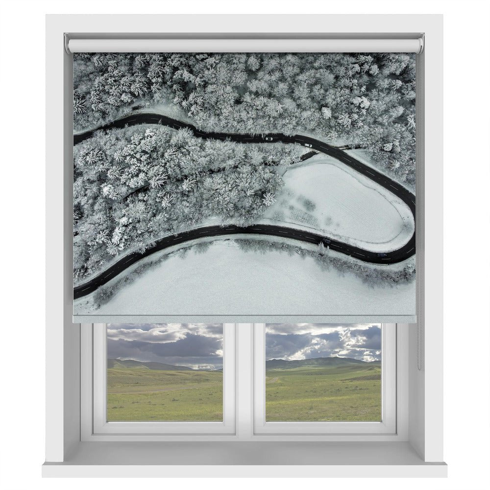 Winter road Printed Picture Photo Roller Blind - 1X3414077 - Art Fever - Art Fever