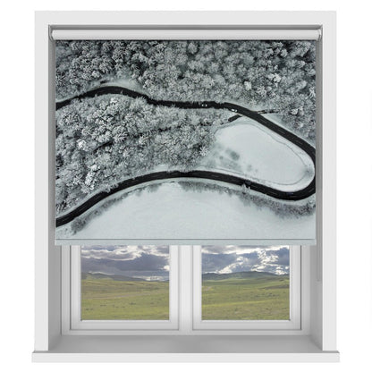 Winter road Printed Picture Photo Roller Blind - 1X3414077 - Art Fever - Art Fever