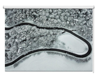Winter road Printed Picture Photo Roller Blind - 1X3414077 - Art Fever - Art Fever
