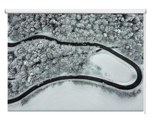 Winter road Printed Picture Photo Roller Blind - 1X3414077 - Art Fever - Art Fever