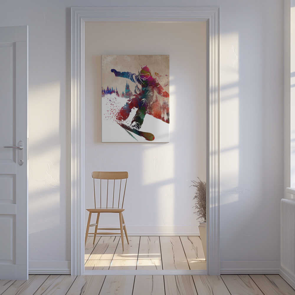 Winter Sport Snowboard Art Canvas Print Wall Art 1X2821218 - ART FEVER - Art Fever