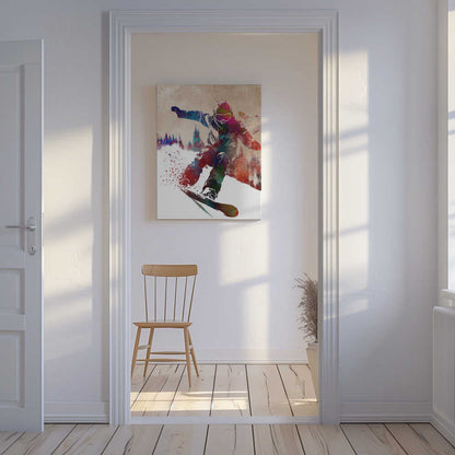 Winter Sport Snowboard Art Canvas Print Wall Art 1X2821218 - ART FEVER - Art Fever