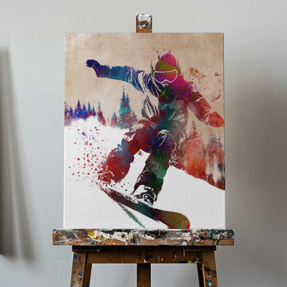 Winter Sport Snowboard Art Canvas Print Wall Art 1X2821218 - ART FEVER - Art Fever