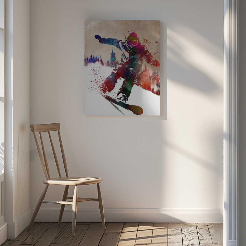 Winter Sport Snowboard Art Canvas Print Wall Art 1X2821218 - ART FEVER - Art Fever