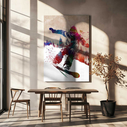 Winter Sport Snowboard Art Canvas Print Wall Art 1X2821218 - ART FEVER - Art Fever