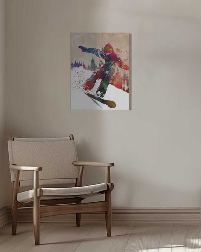 Winter Sport Snowboard Art Canvas Print Wall Art 1X2821218 - ART FEVER - Art Fever