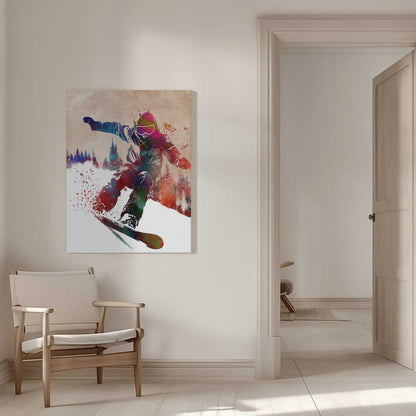 Winter Sport Snowboard Art Canvas Print Wall Art 1X2821218 - ART FEVER - Art Fever