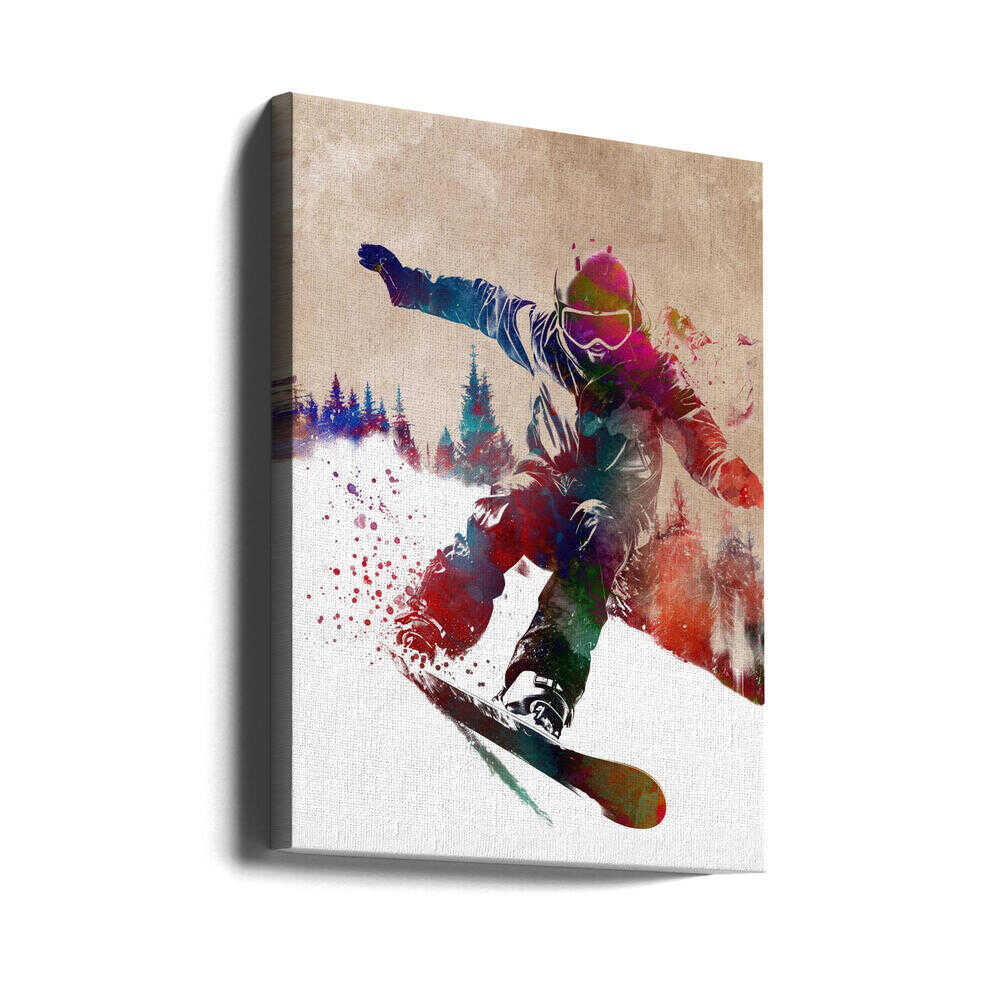 Winter Sport Snowboard Art Canvas Print Wall Art 1X2821218 - ART FEVER - Art Fever