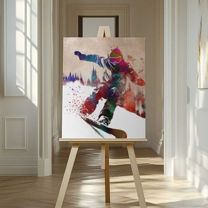 Winter Sport Snowboard Art Canvas Print Wall Art 1X2821218 - ART FEVER - Art Fever