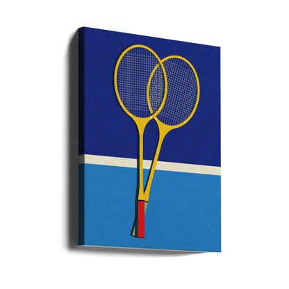 Wooden Badminton Rackets Canvas Print Wall Art 1X2884698 - ART FEVER - Art Fever
