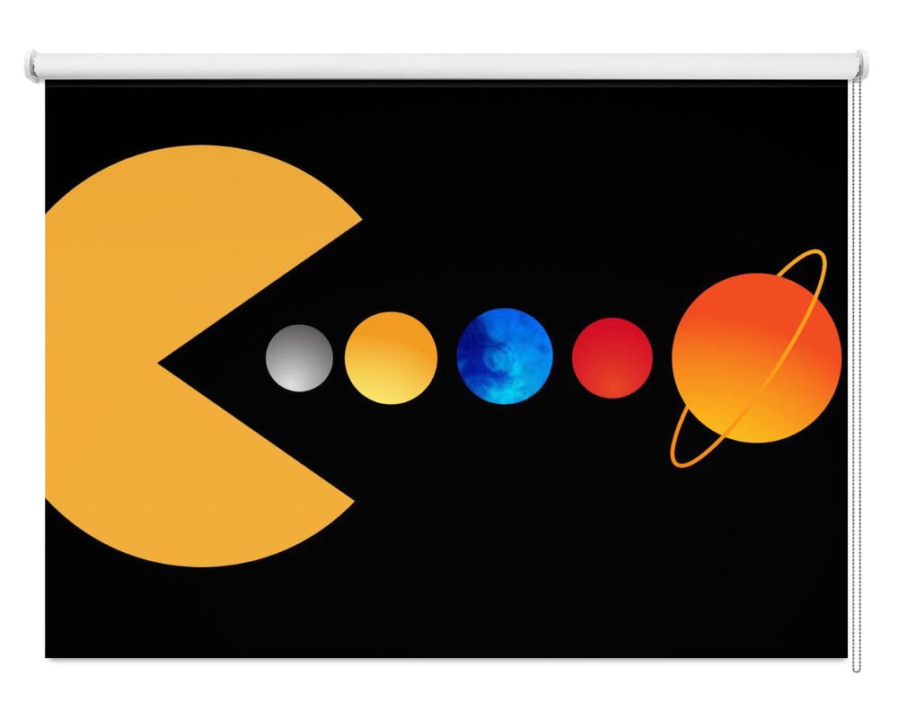 Yam Yam! Pac Man Solar System Printed Picture Photo Roller Blind - 1X2512526 - Art Fever - Art Fever