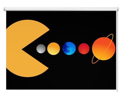Yam Yam! Pac Man Solar System Printed Picture Photo Roller Blind - 1X2512526 - Art Fever - Art Fever