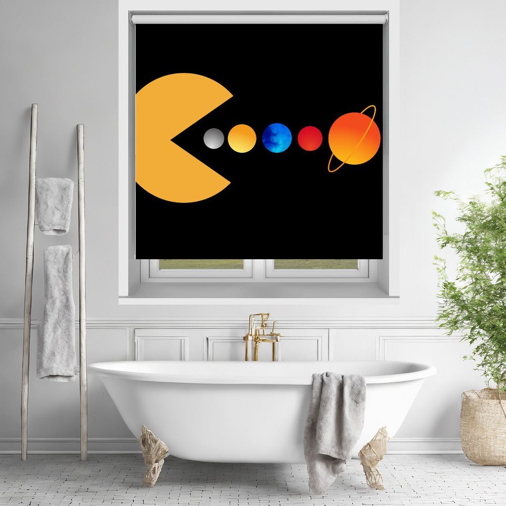 Yam Yam! Pac Man Solar System Printed Picture Photo Roller Blind - 1X2512526 - Art Fever - Art Fever