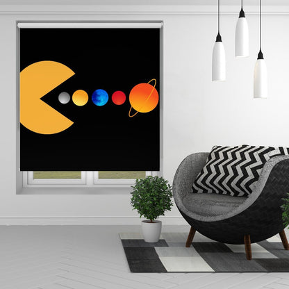 Yam Yam! Pac Man Solar System Printed Picture Photo Roller Blind - 1X2512526 - Art Fever - Art Fever