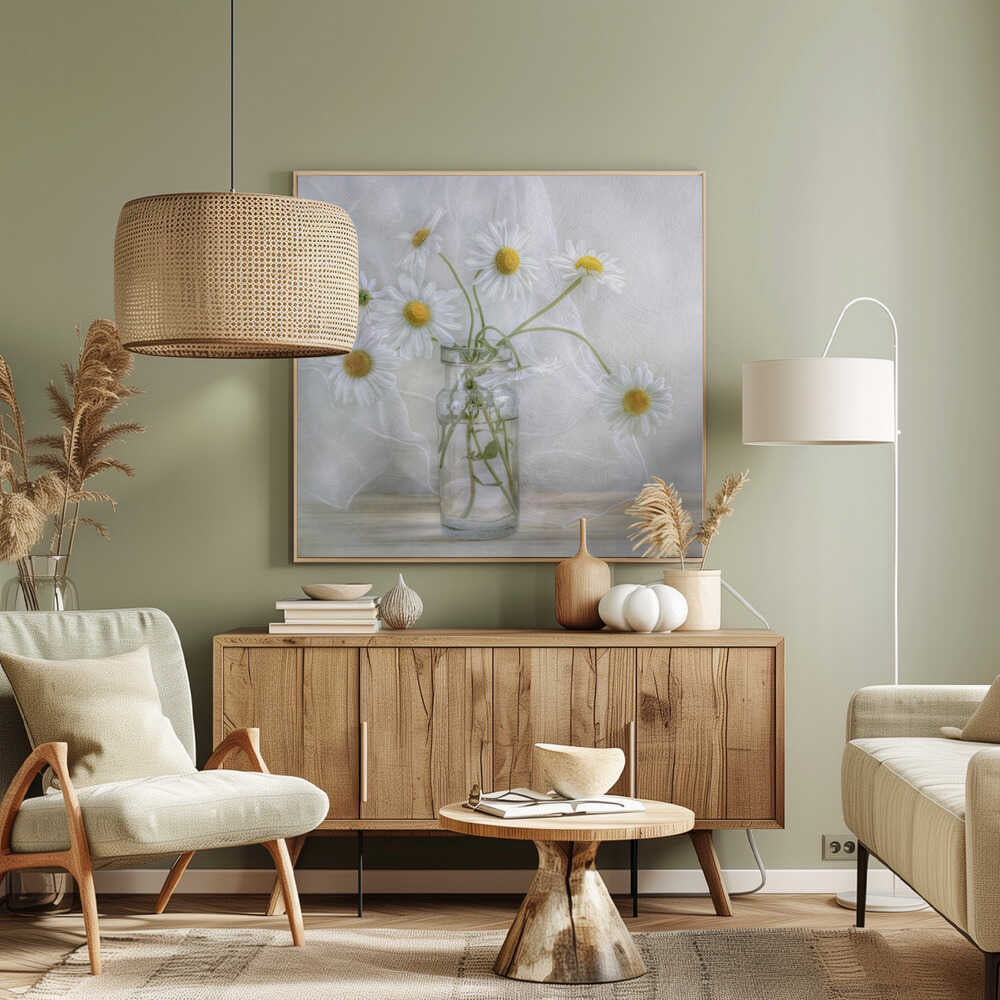 Yellow Daisies Canvas Print Wall Art 1X1667167 - ART FEVER - Art Fever