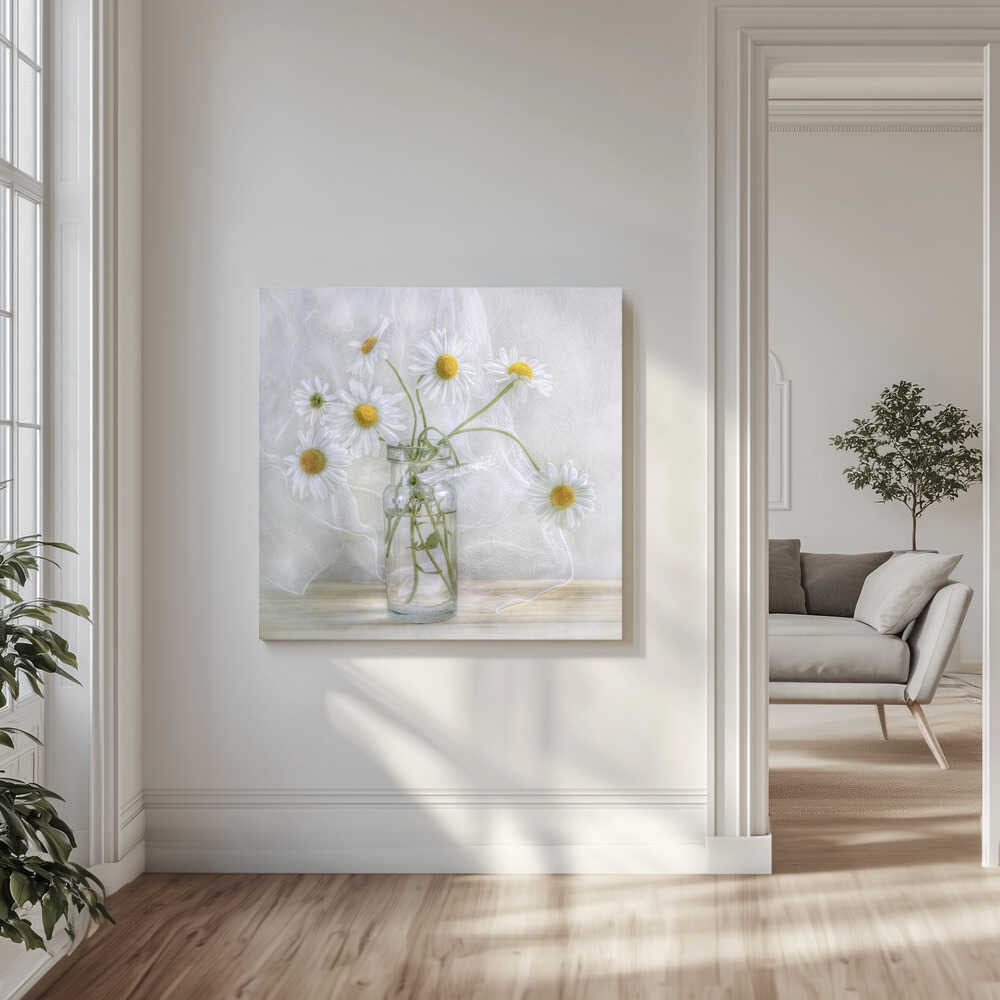 Yellow Daisies Canvas Print Wall Art 1X1667167 - ART FEVER - Art Fever
