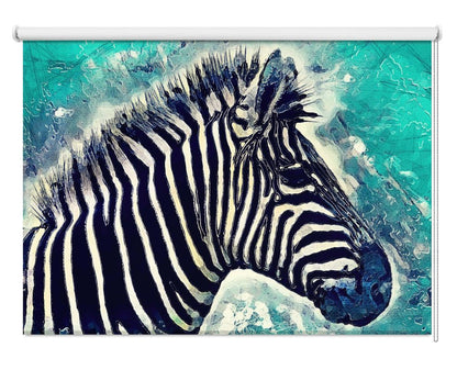 Zebra Watercolour Printed Picture Photo Roller Blind - 1X2703459 - Art Fever - Art Fever