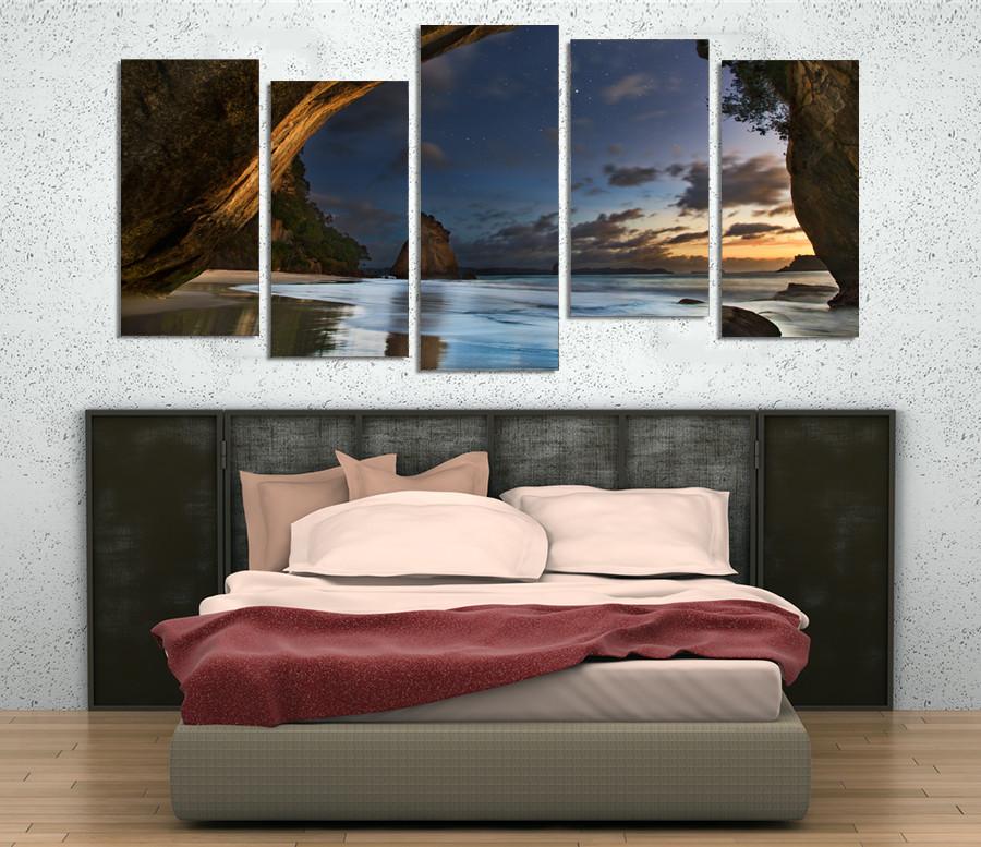 1X184052 - Under the Cove at night Multi Panel Canvas Print - Art Fever
