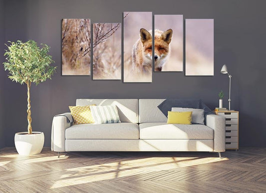 1X313065 - The Red Fox Multi Panel Canvas Print - Art Fever
