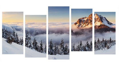 1X47285 - The Snow Landscape Multi Panel Canvas Print - Art Fever