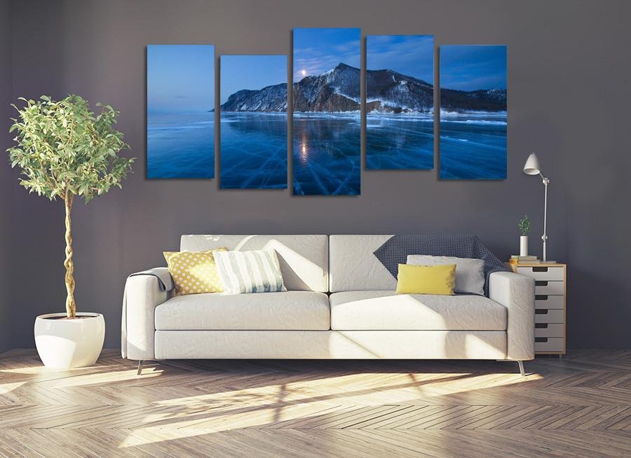 1X54584 - The Ice Lake on Olkhon island Multi Panel Canvas Print - Art Fever