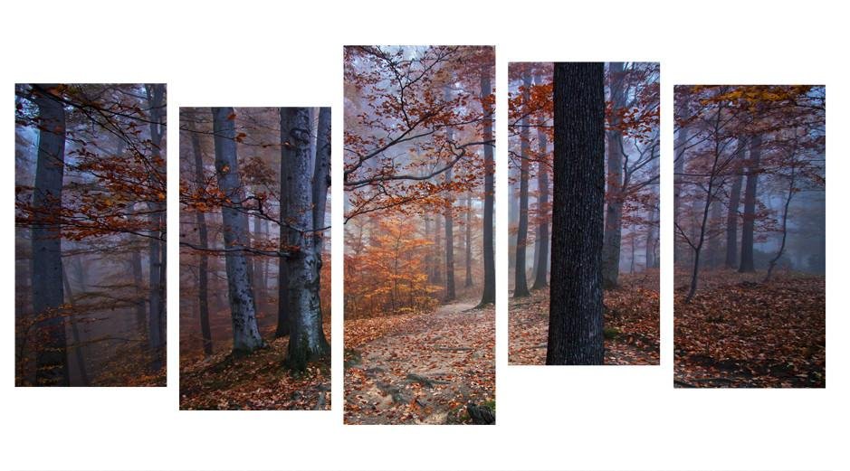 1X55094 - Autumn Trees Multi Panel Canvas Print - Art Fever