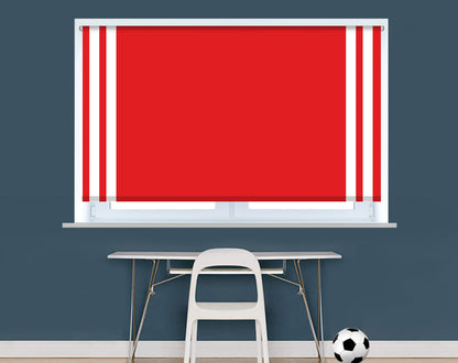 Red & White Football Colours Image Printed Picture Photo Roller Blind - RB945