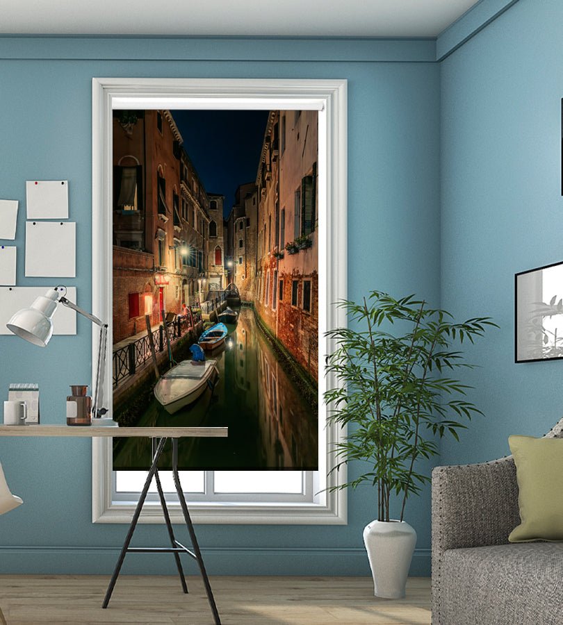 A night in Venice Printed Picture Photo Roller Blind - 1X2255373 - Art Fever - Art Fever