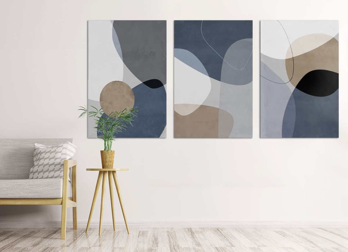 Abstract Canvas Sets for Gallery Walls