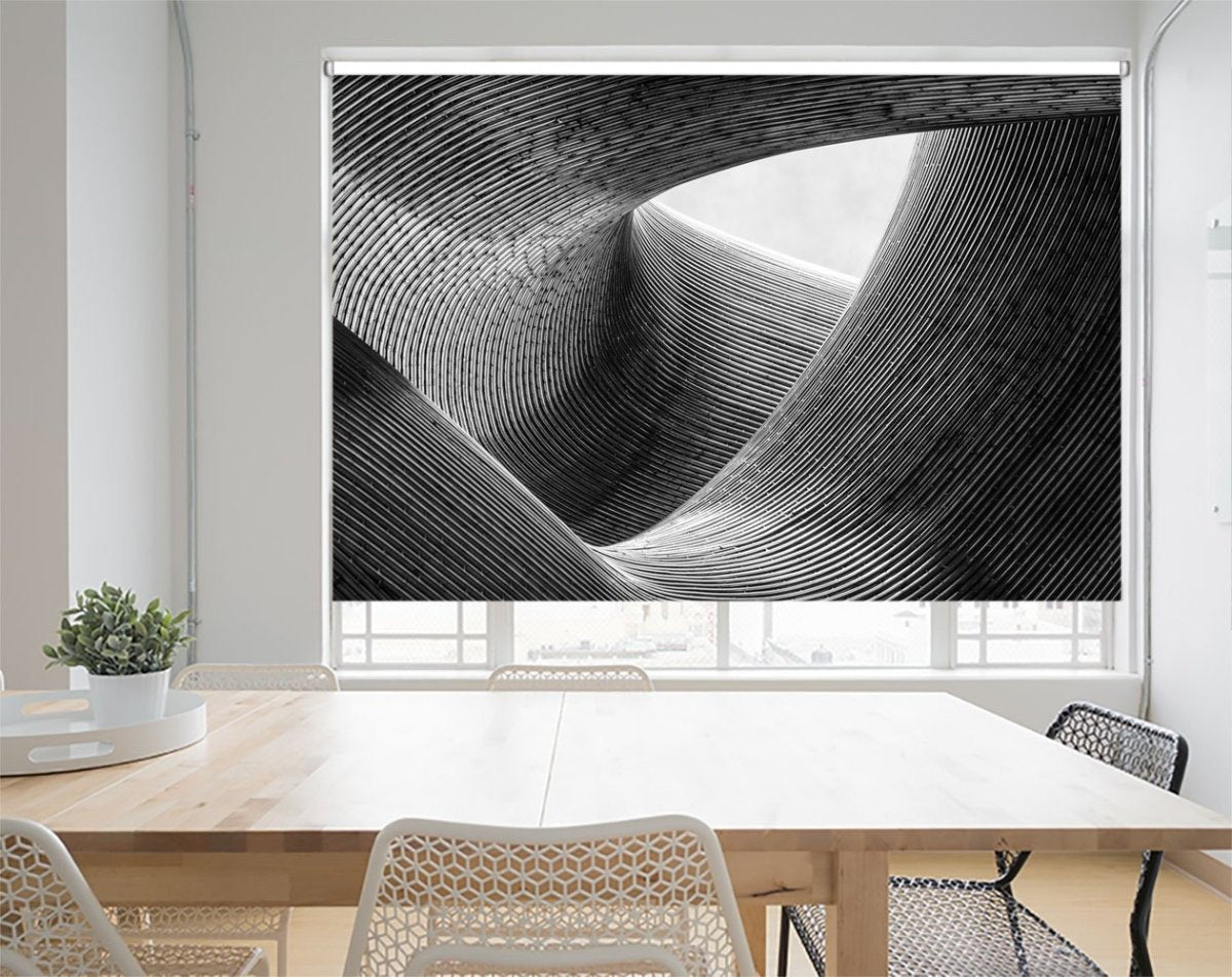 Abstract Lines & Curves Printed Picture Photo Roller Blind - 1X992815 - Art Fever - Art Fever