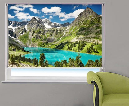 Altai Mountains Lake Printed Picture Photo Roller Blind - RB412 - Art Fever