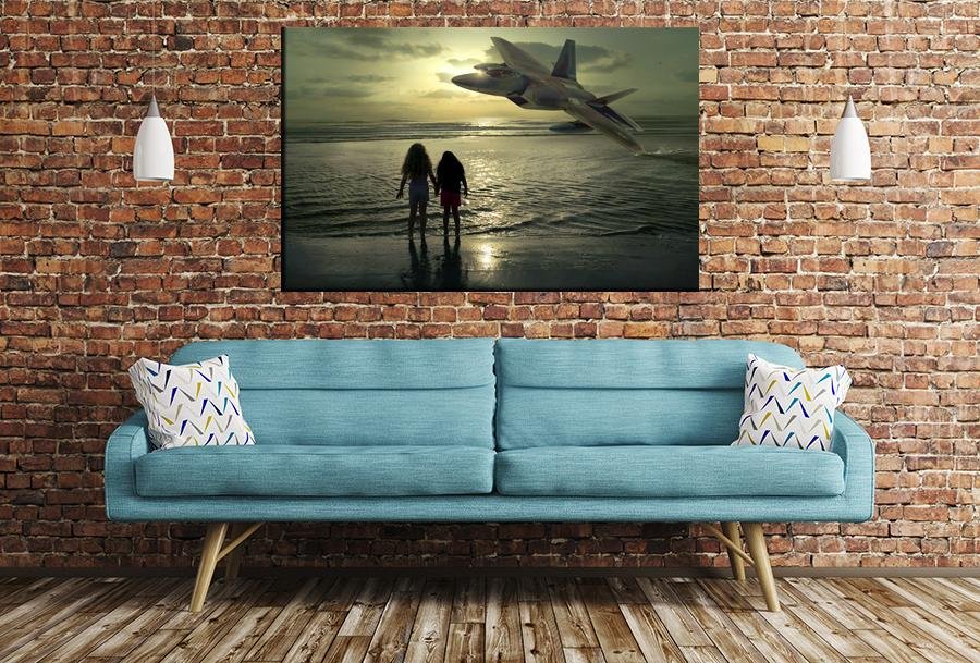 Amazing Beach Scene Image Printed Onto A Single Panel Canvas - SPC12 - Art Fever