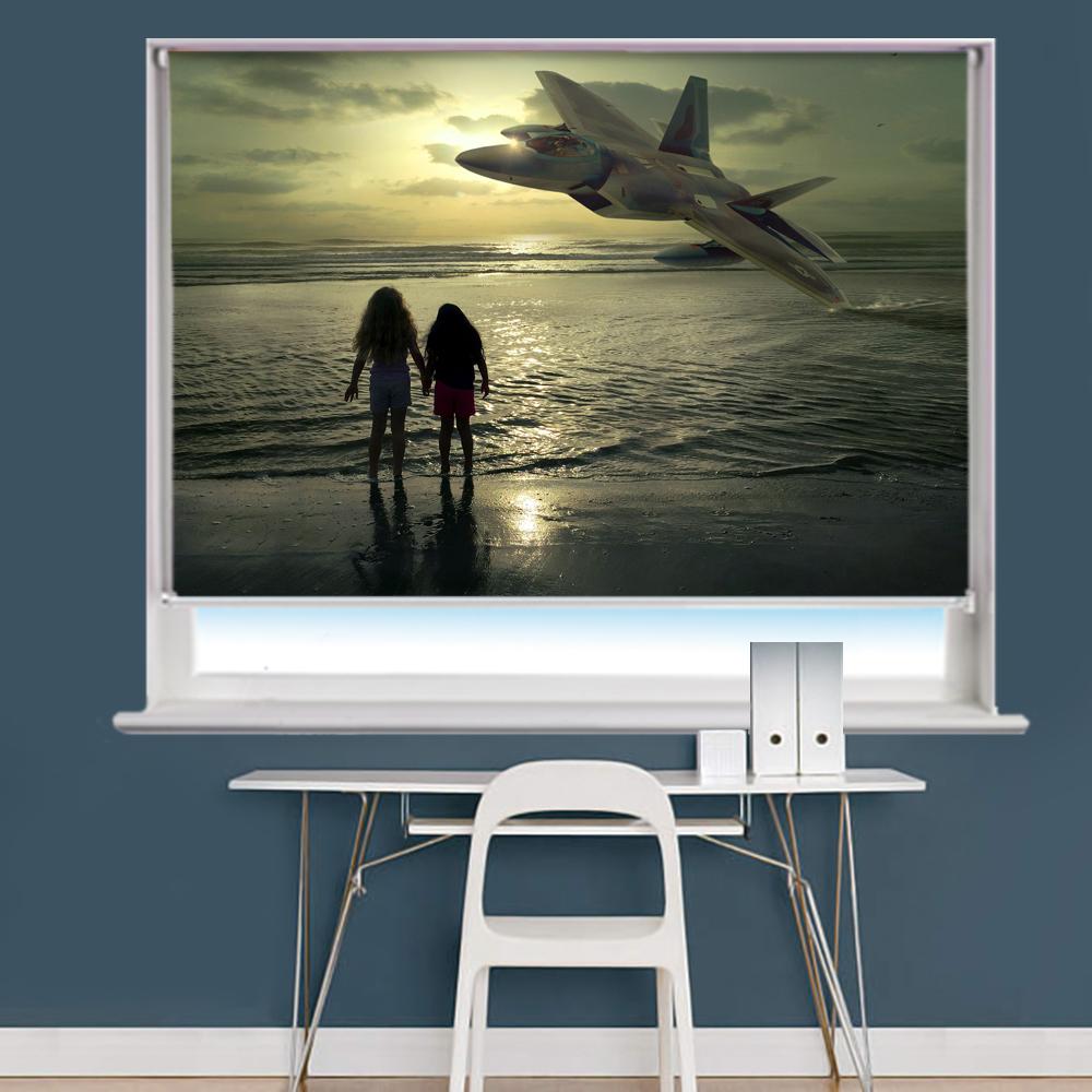 amazing beach scene printed photo picture roller blind RB716 - Art Fever