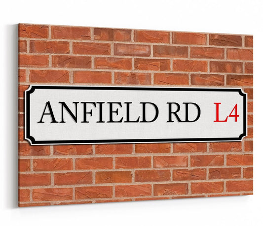 Anfield Road L4 Street Sign Canvas Print Picture - SPC232 - Art Fever - Art Fever