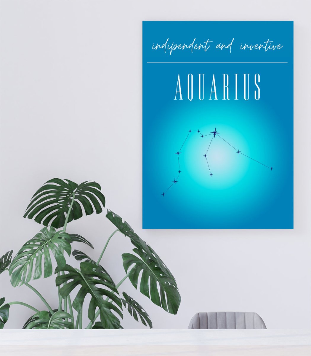 Aquarius Zodiac Constellation Canvas Print Wall Art - 1X2451717 - Art Fever - Art Fever