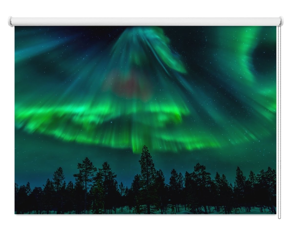Aurora over the Forest Printed Picture Photo Roller Blind- 1X1118166 - Art Fever - Art Fever
