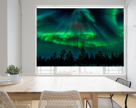 Aurora over the Forest Printed Picture Photo Roller Blind- 1X1118166 - Art Fever - Art Fever