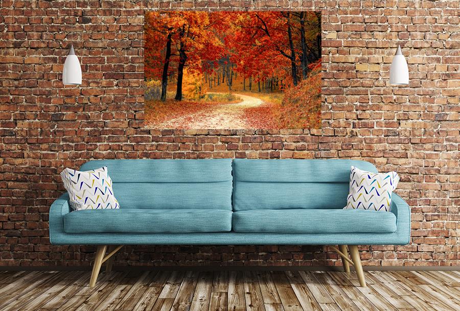 Autumn Fall Scene Image Printed Onto A Single Panel Canvas - SPC93 - Art Fever - Art Fever