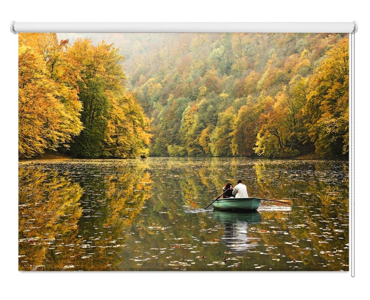 Autumn Lake reflection Printed Picture Photo Roller Blind- 1X31861 - Art Fever - Art Fever