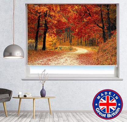 Autumn Trees in the Woods Printed Picture Photo Roller Blind - Art Fever - Art Fever