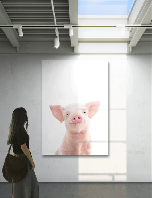 Baby Pig Peeking Piglet 🐷 Canvas Print Picture Wall Art - 1X2402461 - Art Fever - Art Fever