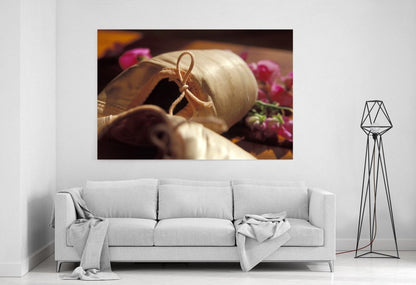 Ballet Shoes With Flower Petals Canvas Print Picture - SPC261 - Art Fever - Art Fever